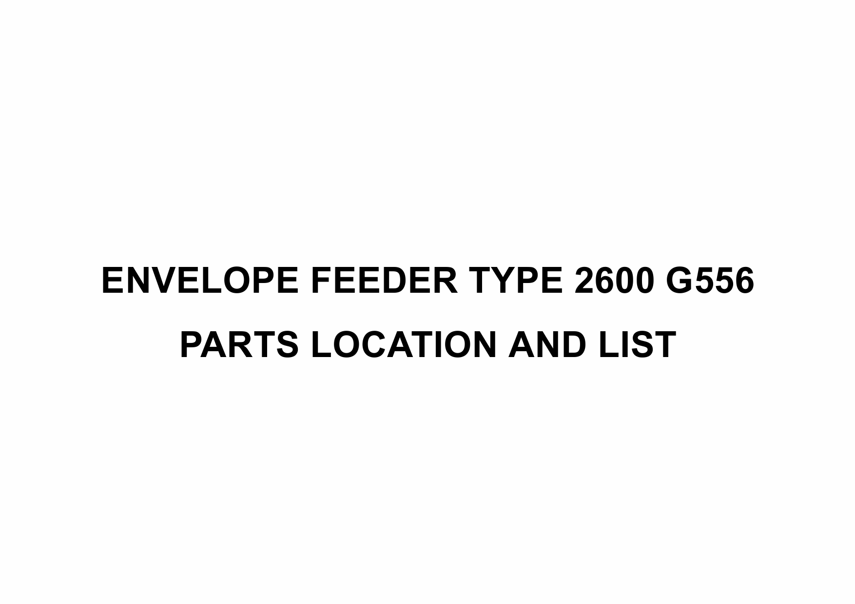 RICOH Options G556 ENVELOPE-FEEDER-TYPE-2600 Parts Catalog PDF download-1